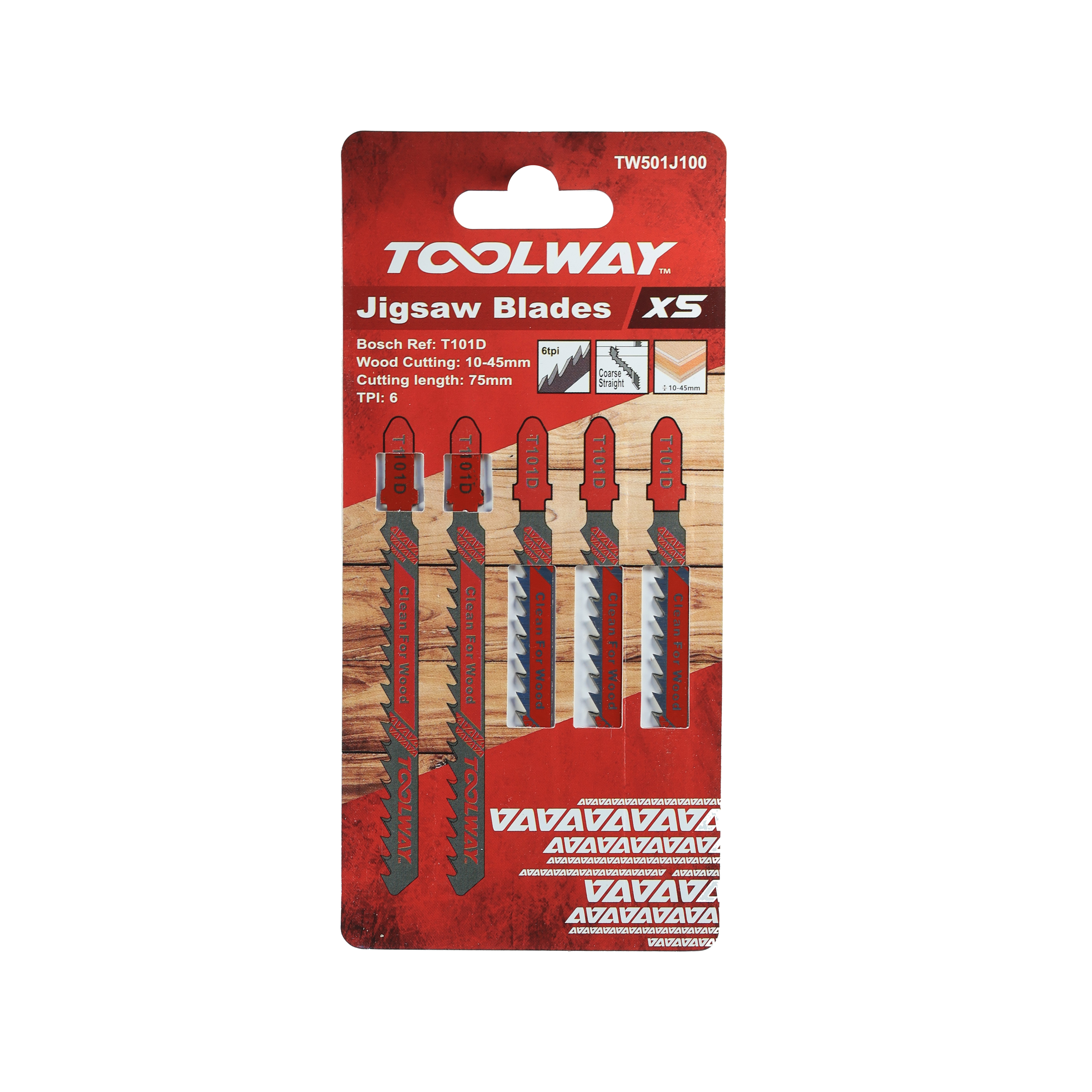 T101D-TW501J100 Clean For Wood Jigsaw Blade